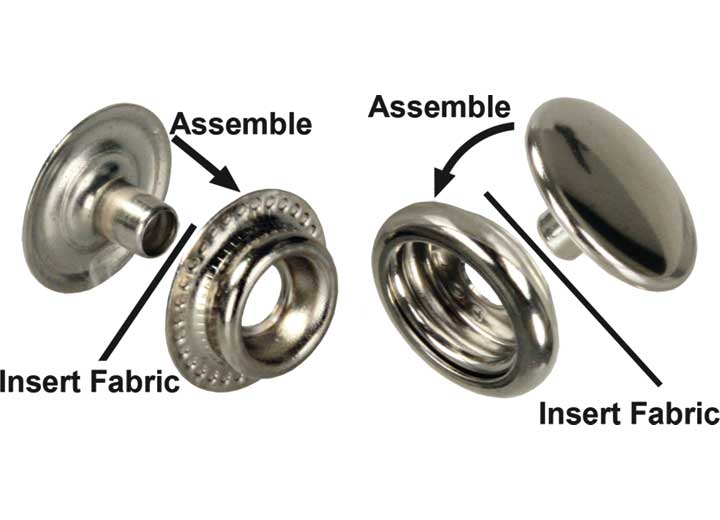 JR Products FABRIC-TO-FABRIC SNAP KIT