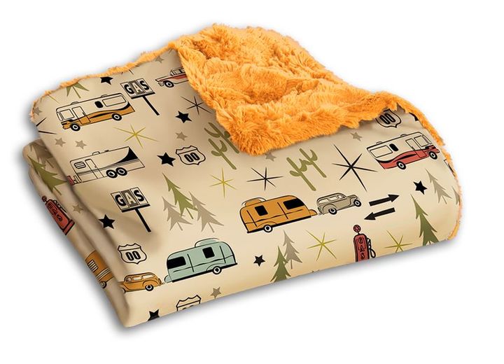 JR Products THE THROW - ROAD TRIP - PUMPKIN