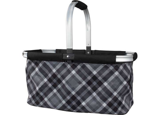 JR Products PICNIC FOLDING BASKET - GREY PLAID