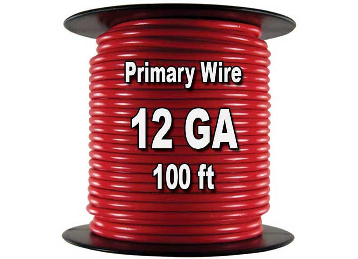 J T & T Products PRIMARY WIRE - RATED 80 DEGREES C 12 AWG, YELLOW 100 FT.