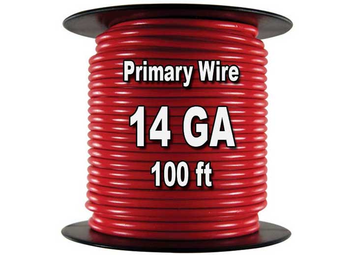 J T & T Products PRIMARY WIRE - RATED 80 DEGREES C 14 AWG, BLACK 100 FT.