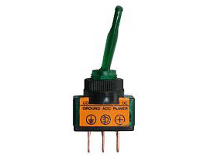 J T & T Products GREEN ILLUMINATED TOGGLE 20A 12V S.P.S.T. 1 PC