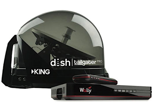King PREMIUM PORTABLE SATELLITE TV ANTENNA BUNDLE W/WALLY