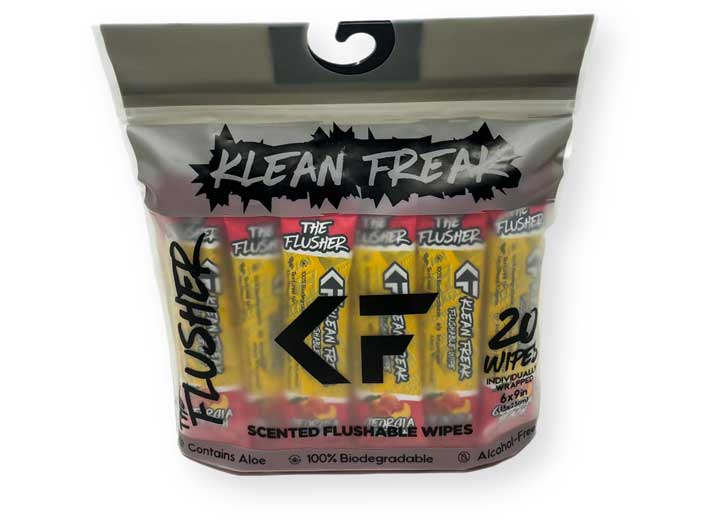 Klean Freak THE FLUSHER - 20 PACK -GEORGIA PEACH FLUSHABLE WIPES
