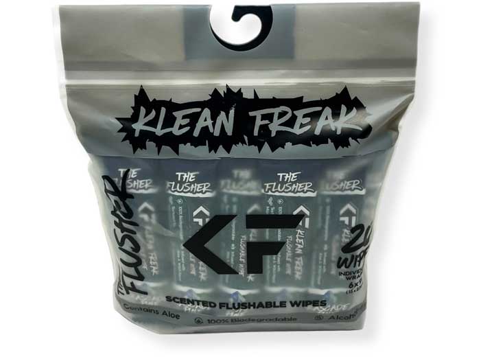 Klean Freak THE FLUSHER - 20 PACK - KASCADE PINE FLUSHABLE WIPES