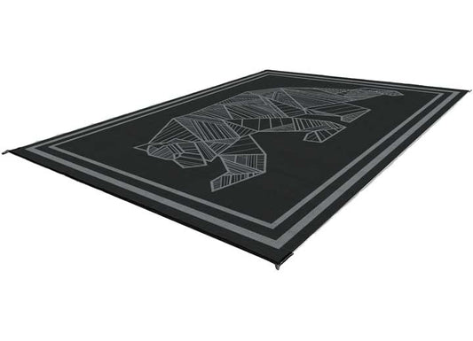 Kuma Outdoor Gear OUTDOOR MAT - BEAR - 12FT X 9FT (BLACK/GREY)