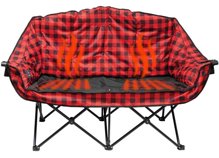 KUMA Outdoor Gear Bear Buddy Heated Double Camping Chair – Red/Black Plaid