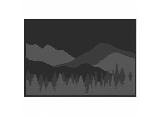 KUMA Outdoor Gear Reversible Outdoor Mat – 12’ x 9’, Mountain Wilderness, Black/Grey