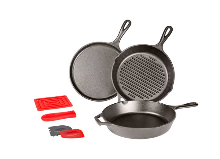 Lodge Essential Seasoned Cast Iron Pan Set
