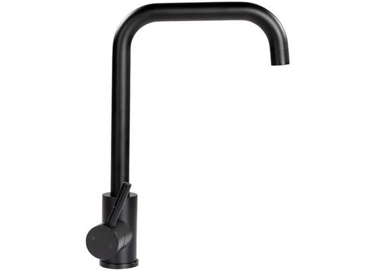 Lippert SQUARE GOOSENECK FAUCET - BLACK MATTE (RETAIL BOX)