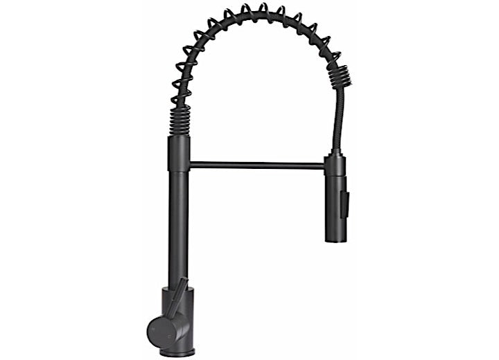 Lippert COILED PULL-DOWN FAUCET - BLACK MATTE (RETAIL BOX)
