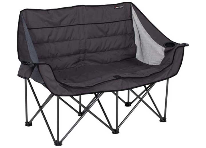 LIPPERT CAMPFIRE FOLDING LOVESEAT, DARK GREY