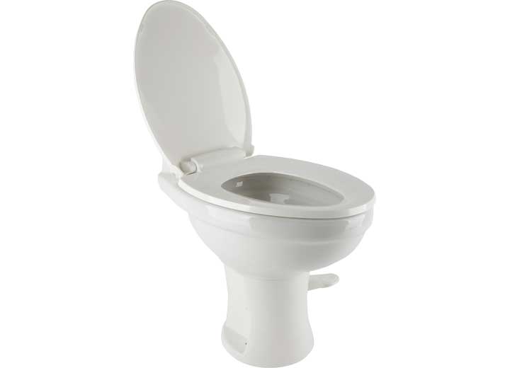LIPPERT FLOW MAX RV TOILET ELONGATED PORCELAIN WHITE