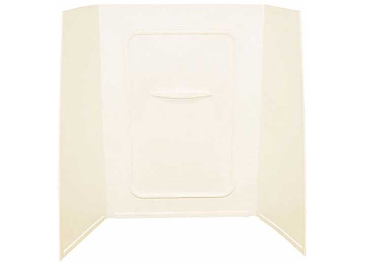 Lippert Shower Surround - 24"D x 36"W x 62"H, Parchment, Picture Frame