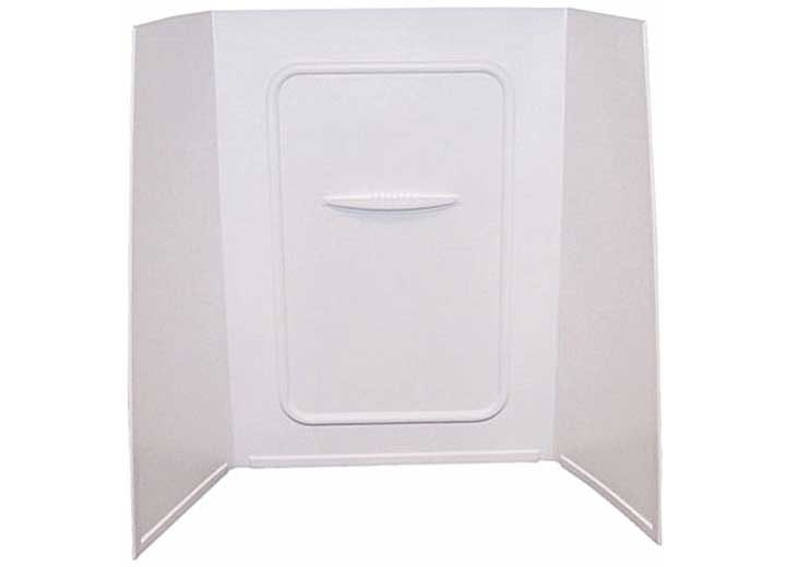 Lippert Bath Surround - 24"D x 40"W x 56"H, White, Picture Frame