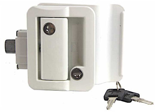 Lippert ENTRY DOOR LATCH KIT, WHITE
