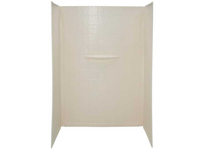 Lippert Bath/Shower Surround - 24"D x 40"W x 58"H, Parchment, Tile
