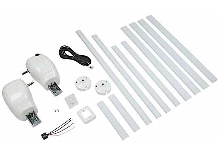 Lippert MANUAL PULL STYLE TO POWER AWNING CONVERSION KIT, WHITE