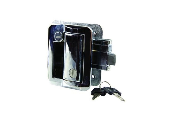 Lippert ENTRY DOOR LATCH KIT, CHROME GLOBAL
