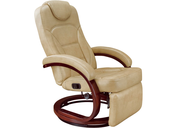 Lippert EUROCHAIR RECLINER XL W/FOOTREST, STD QUILT CHOC WOOD, ALTERNATE HL LATTE