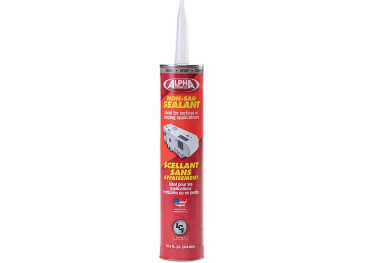 Lippert Alpha Non-Sag for Slanted, Uneven, or Vertical Sur1010 Low VOC Non-Sag Sealant – 10.3 oz. Tube, Beige