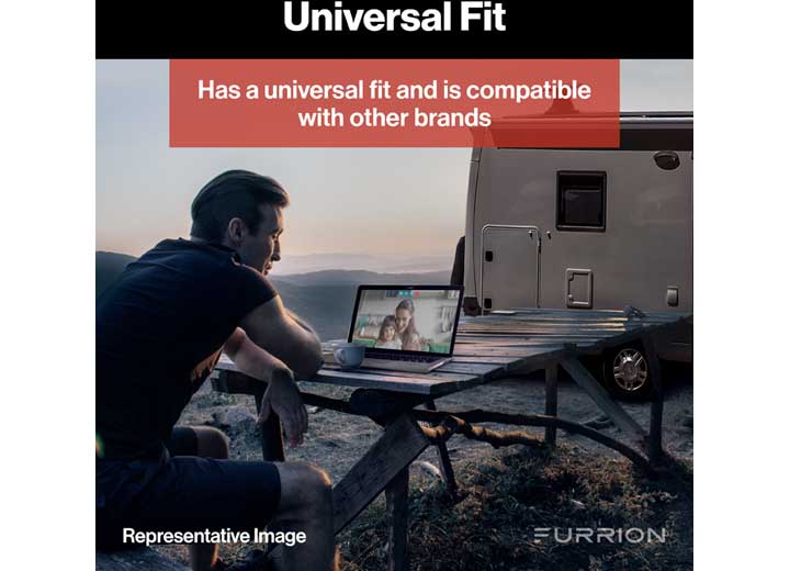 Lippert FURRION MINI TV/SATELLITE INLET - SQUARE BLACK