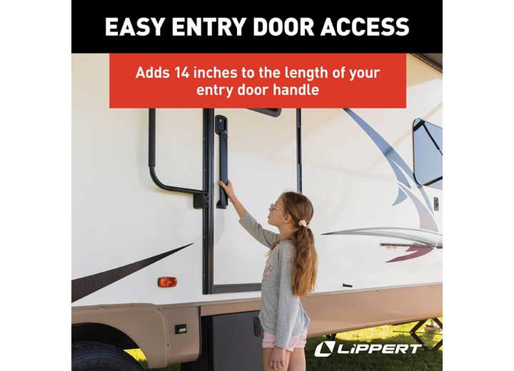 LIPPERT LATCHXTEND RV DOOR HANDLE EXTENSION - DOES NOT WORK ON LIPPERT G-GLASS DOORS
