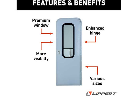 Lippert 30IN X 74IN RH RADIUS ENTRY DOOR - UPGRADED