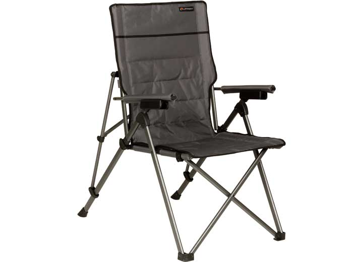 Lippert HARD ARM PADDED 3-POSITION QUAD CHAIR - DARK GREY