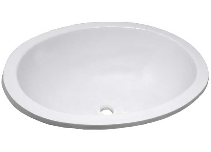 Lasalle Bristol SINK 10X13 WHITE ABS OVAL LAVATORY W/STOPPER