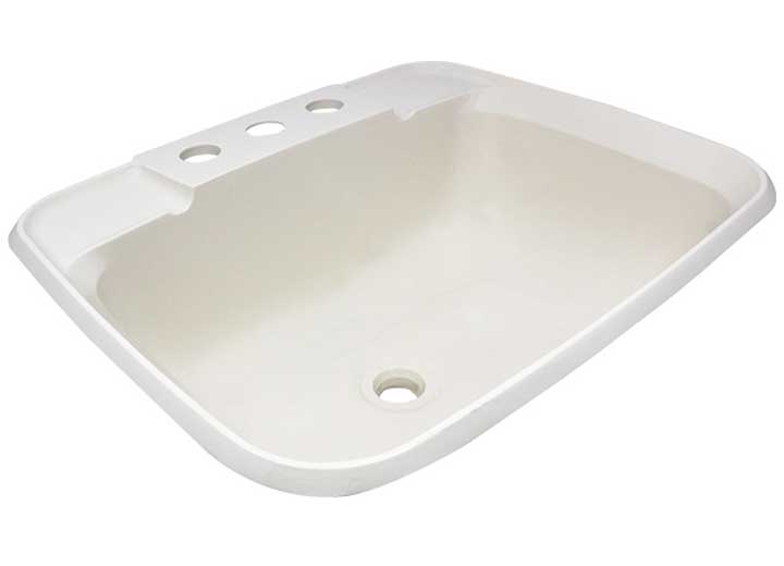 Lasalle Bristol LAVATORY SINK 14-3/4X12-1/4 PARCHMENT ABS W/STOPPER