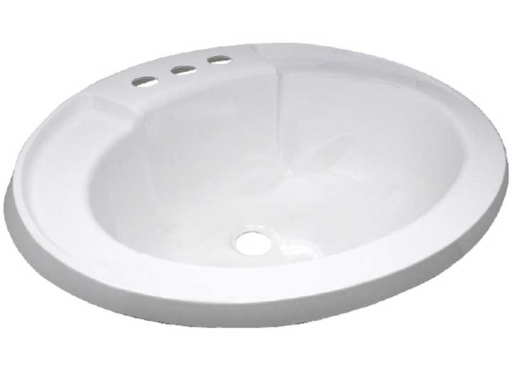 Lasalle Bristol SINK, LAVATORY17X20 WHITE POLY OVAL L/OVRFL