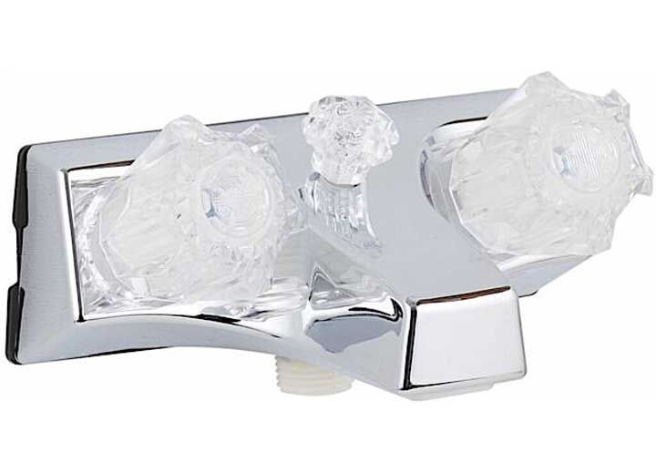 LaSalle Bristol Utopia 4" RV Tub Shower Wall Faucet with Hose Connection - Chrome/Clear