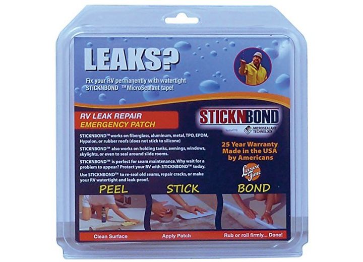 Leisure Time Marketing STICKNBOND WHITE 6IN X 6IN PATCH KIT