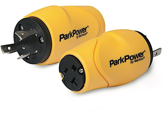 Park Power STRAIGHT ADAPTER, PARK POWER, 30A MALE LOCKING TO 15/20A FEMALE STRAIGHT