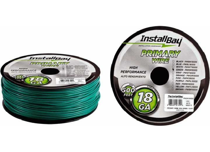 Metra Electronics/Heise PRIMARY WIRE 18 GAUGE GREEN COIL OF 500 FEET