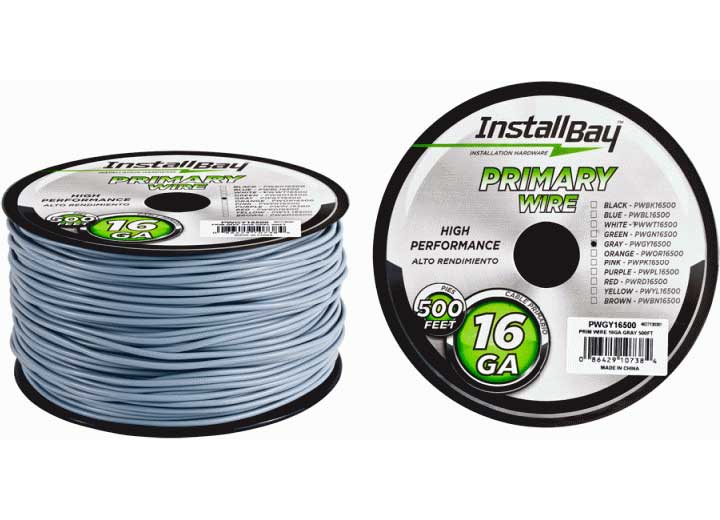 Metra Electronics/Heise PRIMARY WIRE 16 GAUGE GREY COIL OF 500 FEET