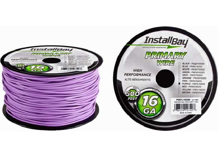 Metra Electronics/Heise PRIMARY WIRE 16 GAUGE PURPLE COIL OF 500 FEET