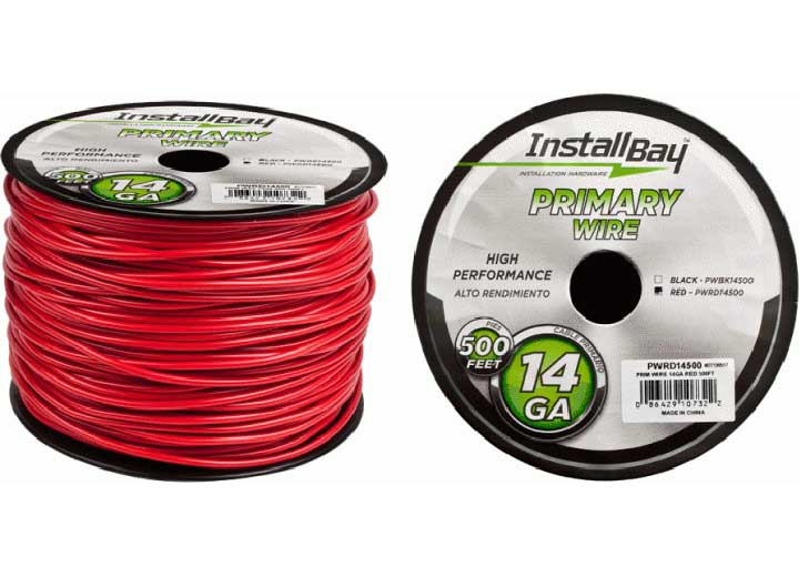 Metra Electronics/Heise PRIMARY WIRE 14 GAUGE RED COIL OF 500 FEET