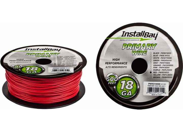Metra Electronics/Heise PRIMARY WIRE 18 GAUGE RED COIL OF 500 FEET
