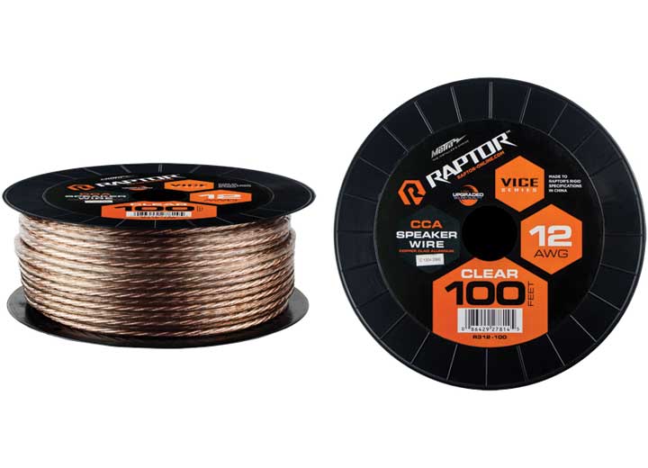 Metra Electronics/Heise SPEAKER WIRE 12GA CLEAR CCA 100FT - VICE SERIES