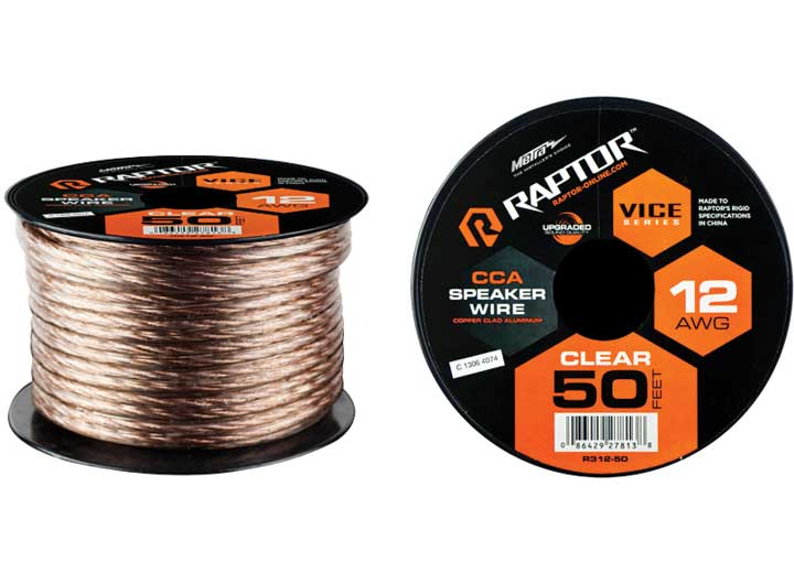 Metra Electronics/Heise SPEAKER WIRE 12GA CLEAR 50FT - VICE SERIES