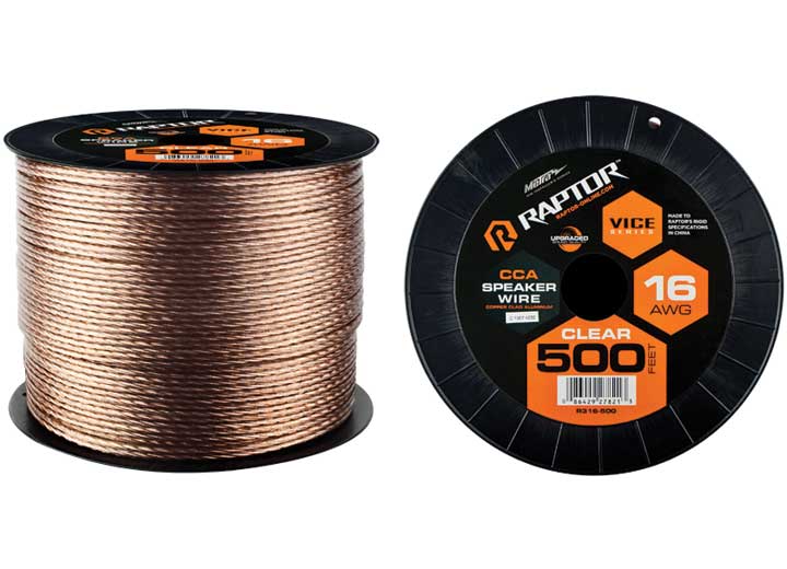 Metra Electronics/Heise SPEAKER WIRE 16GA CLEAR 500FT - VICE SERIES