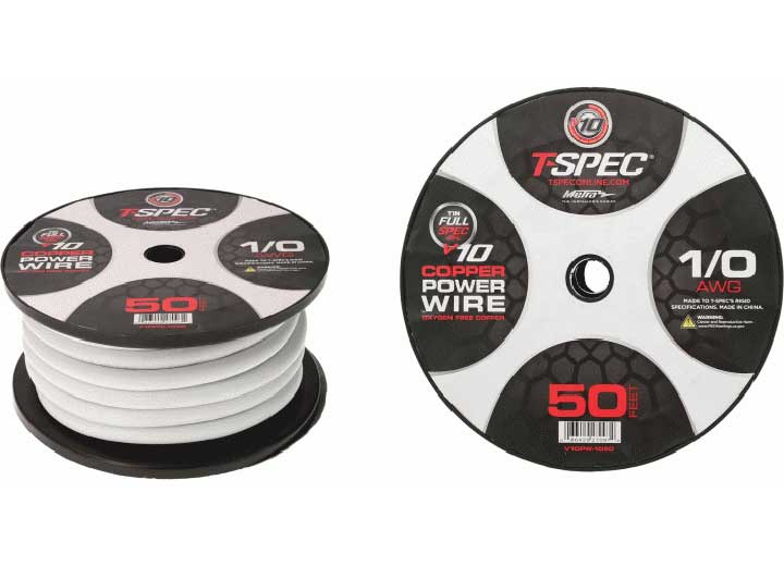 Metra Electronics/Heise 1-0 AWG 50FT MATTE PEARL OFC POWER WIRE - V10 SERIES