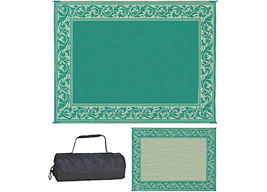 MG Innovative Ming’s Mark Stylish Camping 9 ft. x 12 ft. Classical Mat - Green/Beige