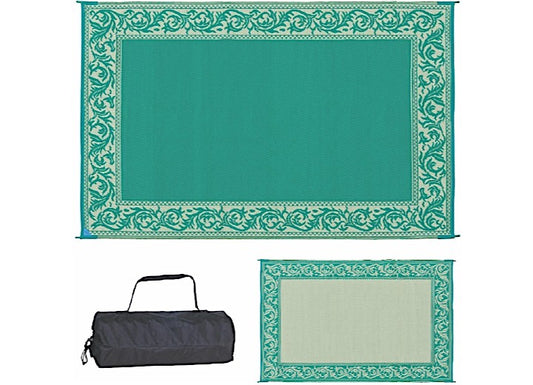 MG Innovative Ming’s Mark Stylish Camping 6 ft. x 9 ft. Classical Mat - Green/Beige