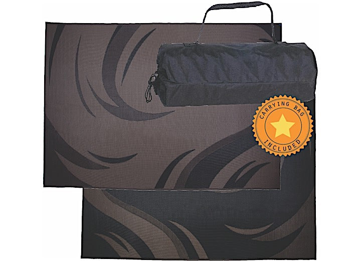 MG Innovative MING'S MARK INC 8' X 18' BLACK/BROWN MODERN GRAPHIC MAT