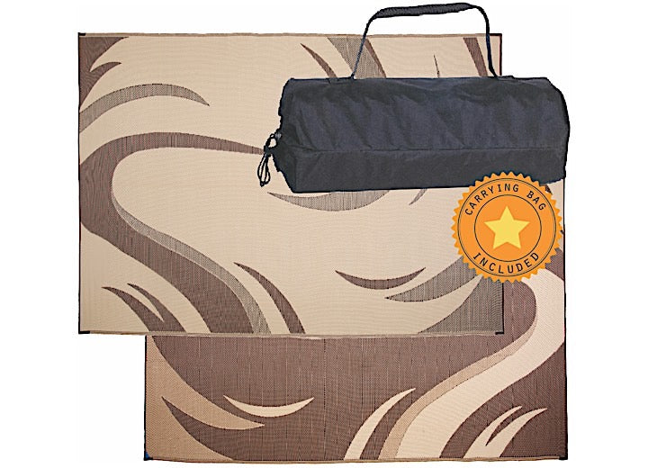 MG Innovative MING'S MARK INC 8' X 18' BROWN/TAN MODERN GRAPHIC MAT