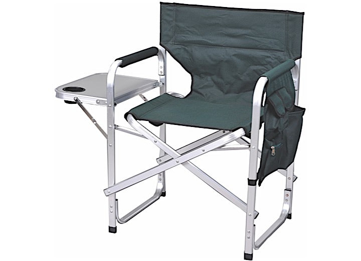 MG Innovative Ming’s Mark Stylish Camping Director Chair with Side Table - Green