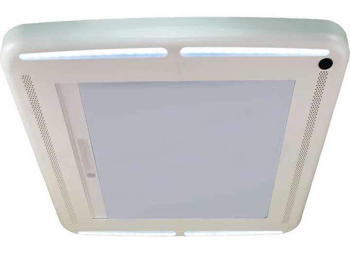 Airxcel-Maxx Air MAXXSHADE PLUS RETRACTABLE RV ROOF VENT SHADE W/LEDS - WHITE